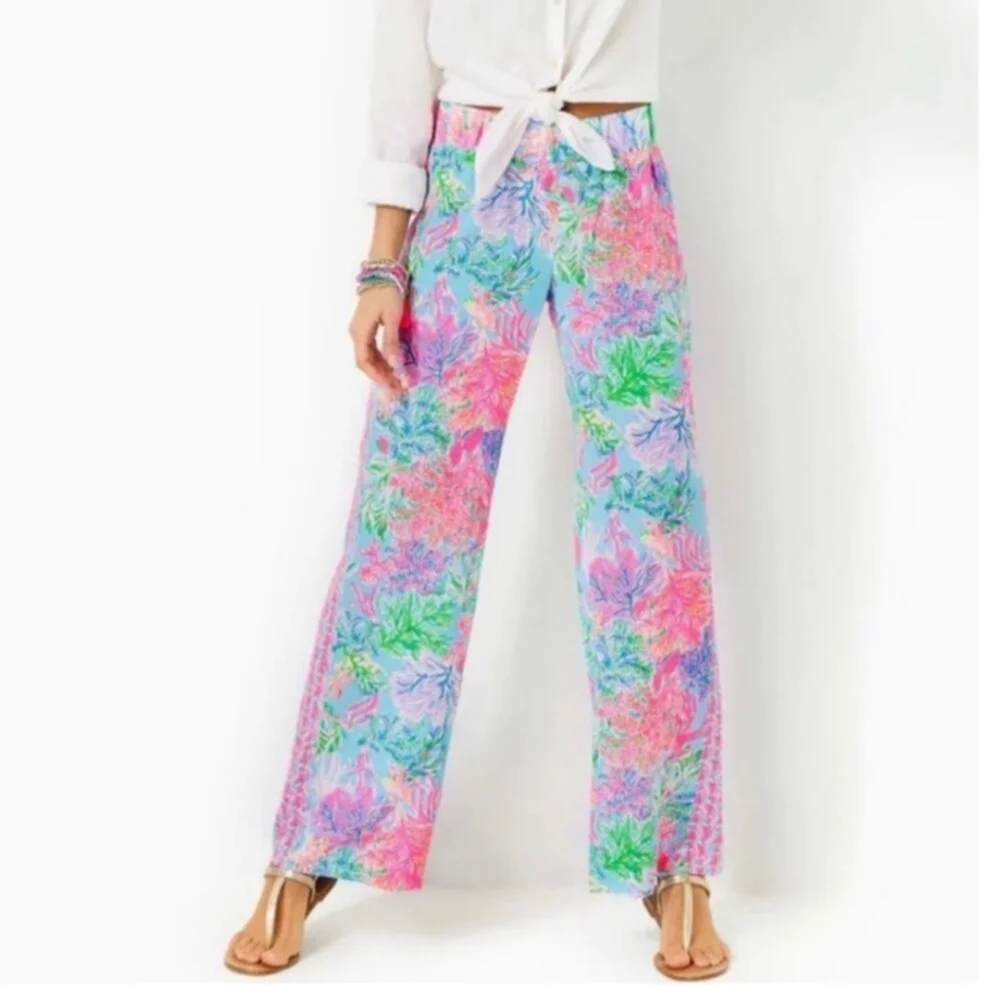 NWT Lilly Pulitzer Bal Harbour Palazzo Pants - M - Picture 4 of 6